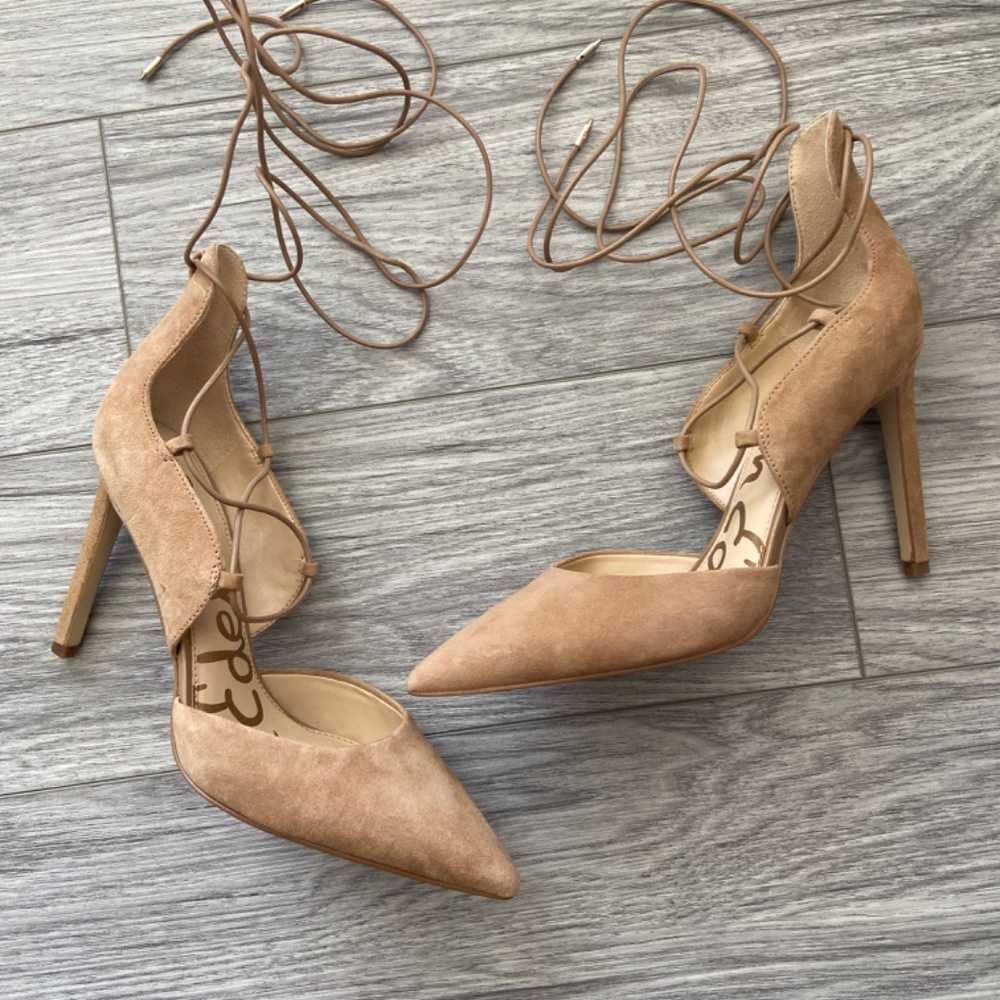 Sam Edelman Helaine Camel Suede Heels